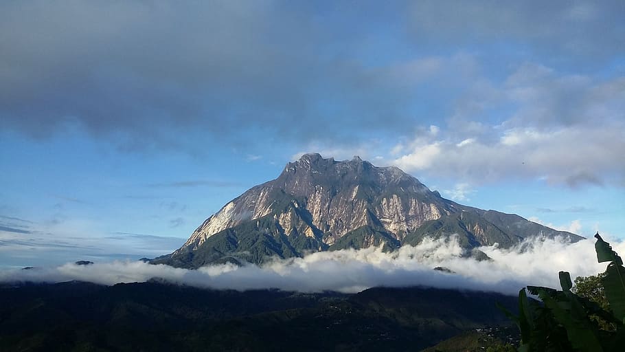 mountain surrounded by clouds, Mount Kinabalu, Sabah, World, heritage, HD wallpaper