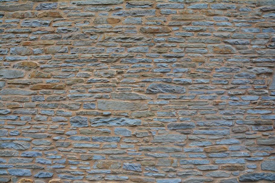 brown and grey concrete wall, stone wall, welsh wall, wales, medieval