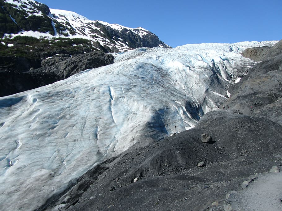 glacier, ice, mountain, cold, rock, snow, arctic, frozen, alaska HD wallpaper