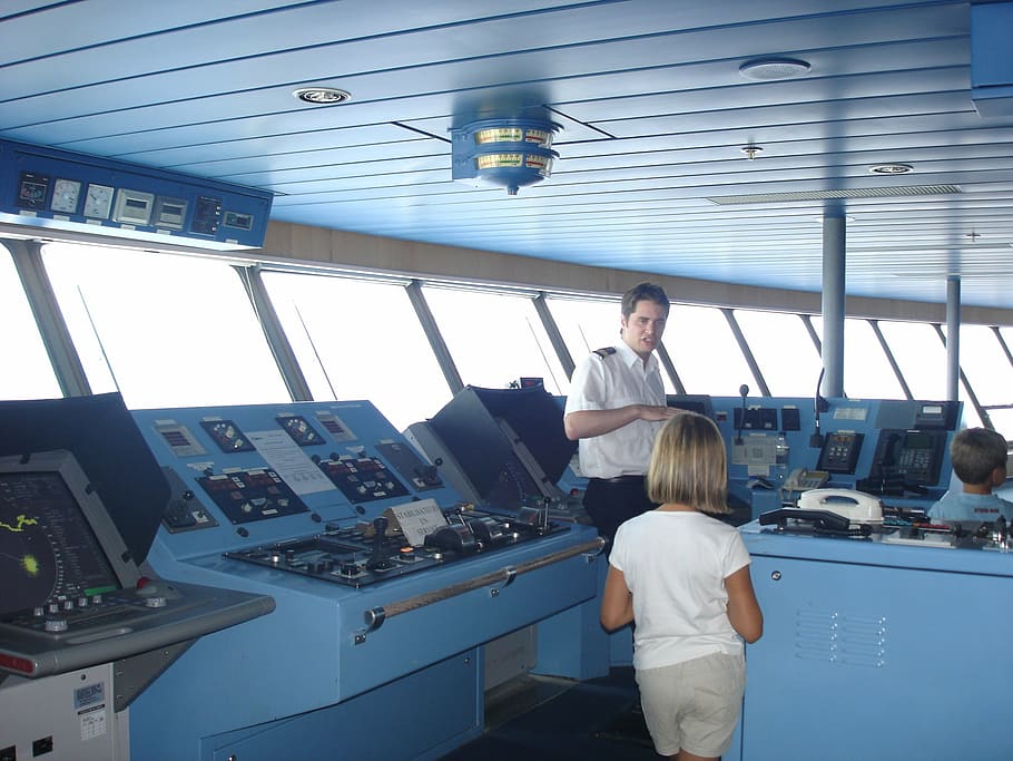 cockpit, captain, ferry, boat, people, indoors, business, women HD wallpaper