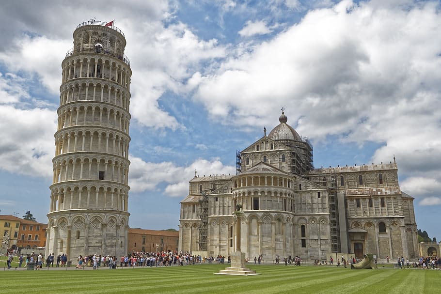 italy, tuscany, pisa, leaning tower, the cathedral of santa maria assunta