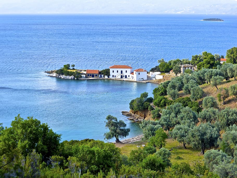 Seaside, Buildings, Scenic, Shore, Coast, europe, picturesque HD wallpaper