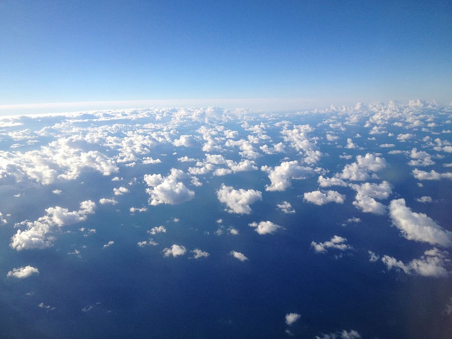 clouds, sky, cloudscape, cumulus, fluffy, bright, outdoors HD wallpaper