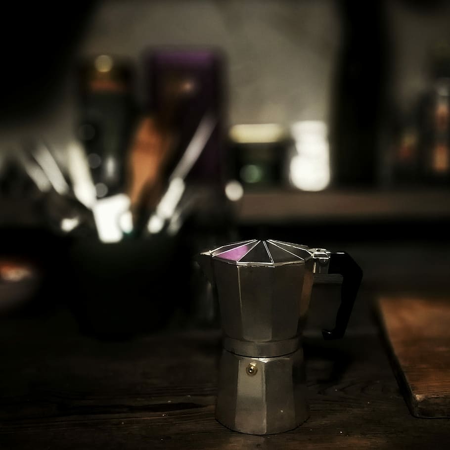 shallow focus photography of silver table decode, coffee, cafe HD wallpaper