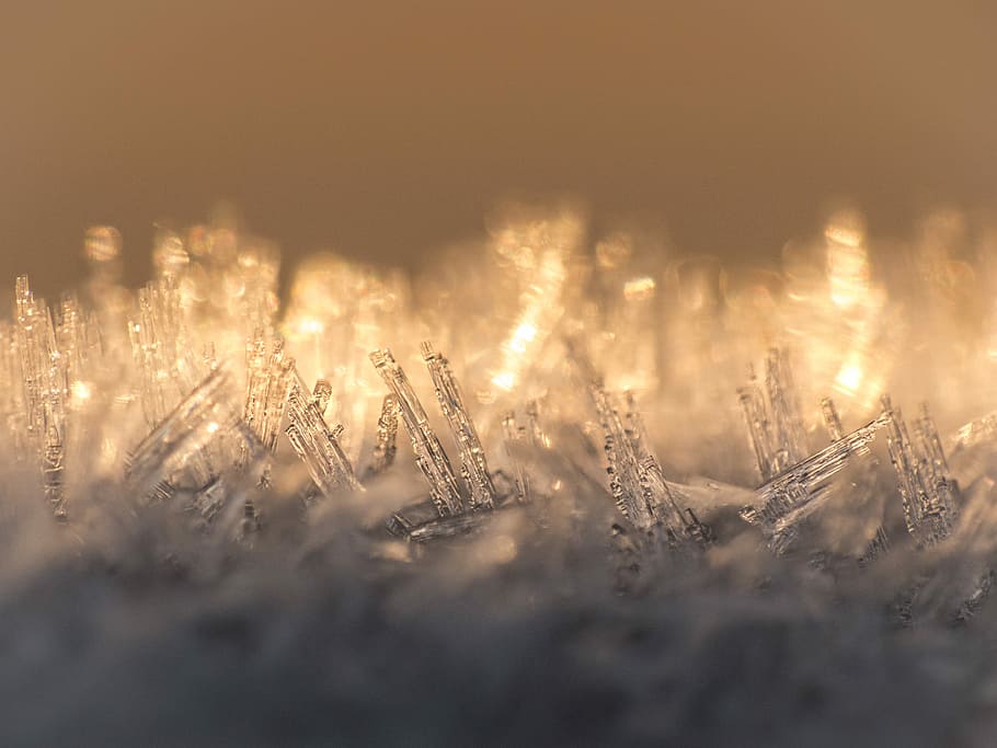 white string light, cold temperature, snow, winter, no people HD wallpaper