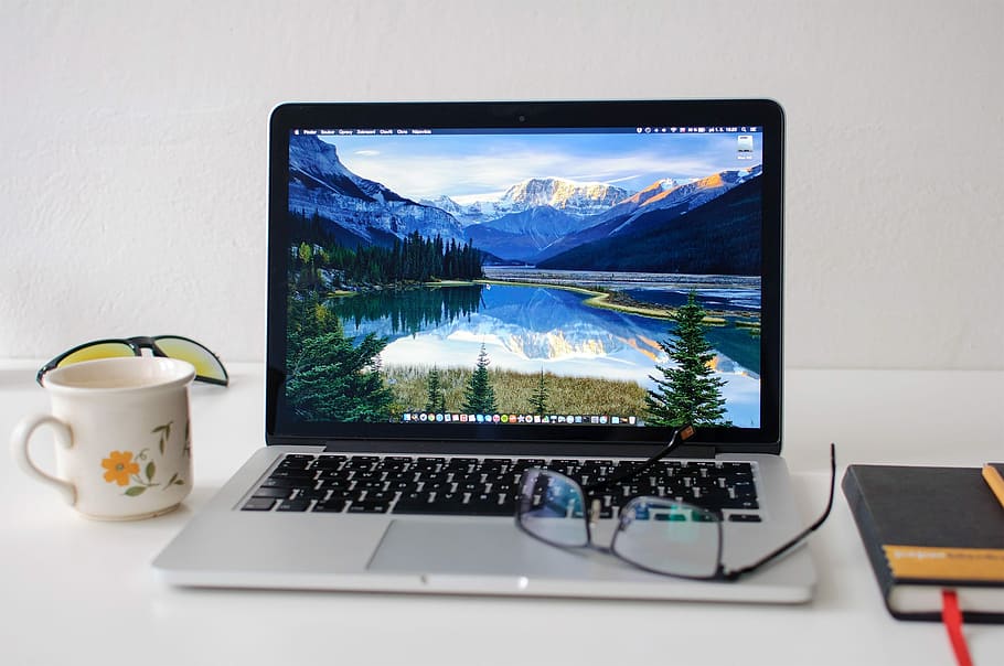 turned on Macbook Pro, notebook, apple, webdesign, inspiration HD wallpaper