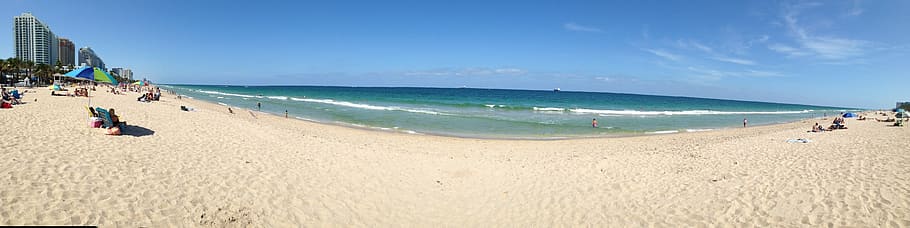 sun, beach, florida, holiday, panorama, sea, land, water, trip HD wallpaper