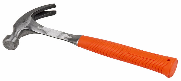 orange handle claw hammer, tool, construction, work, repair HD wallpaper