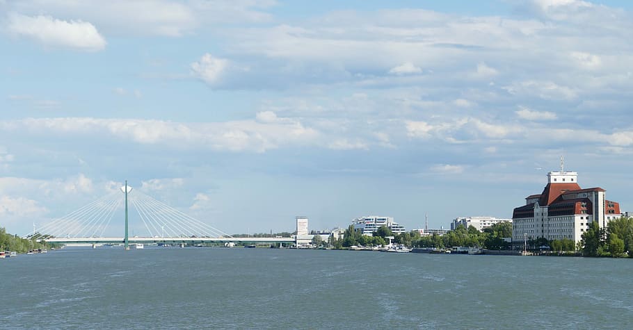 vienna, austria, architecture, view, panorama, building, danube HD wallpaper