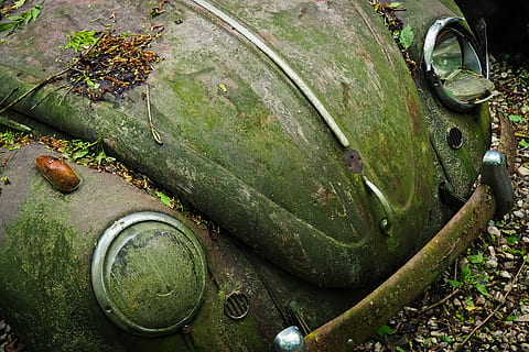 auto, car cemetery, oldtimer, rust, stainless karre, rusted HD wallpaper