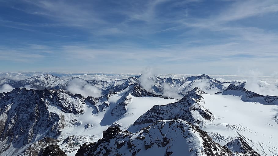 cold, glacier, snow, landscape, adventure, alpine, altitude, climb HD wallpaper