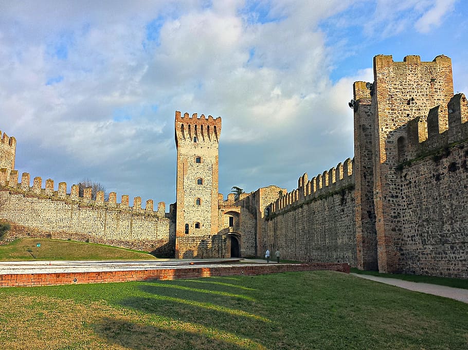 castle, carrara, este, padova, walls, architecture, history, HD wallpaper