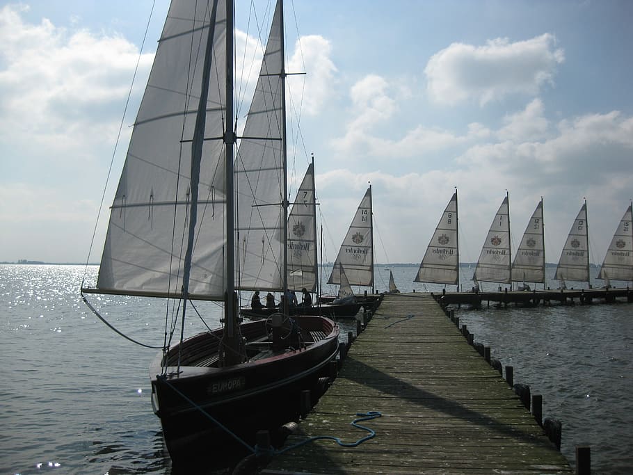 Sailing Boats, Boot, nautical vessel, sailboat, water, mast HD wallpaper