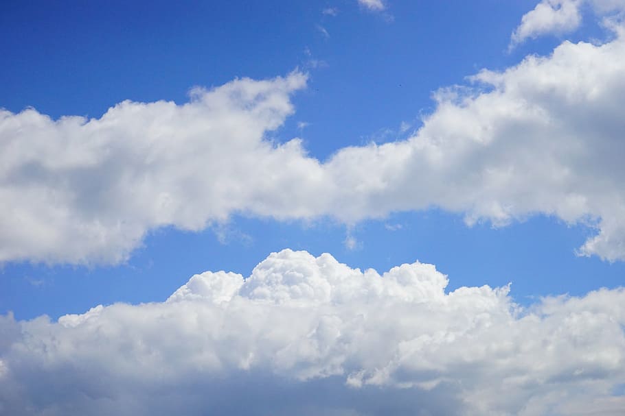 sky, blue, clouds, white, nature, weather, air, backgrounds HD wallpaper
