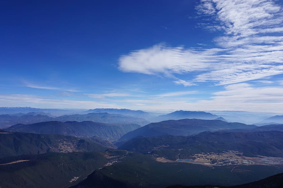 natural landscape, the jade dragon snow mountain, in yunnan province, HD wallpaper