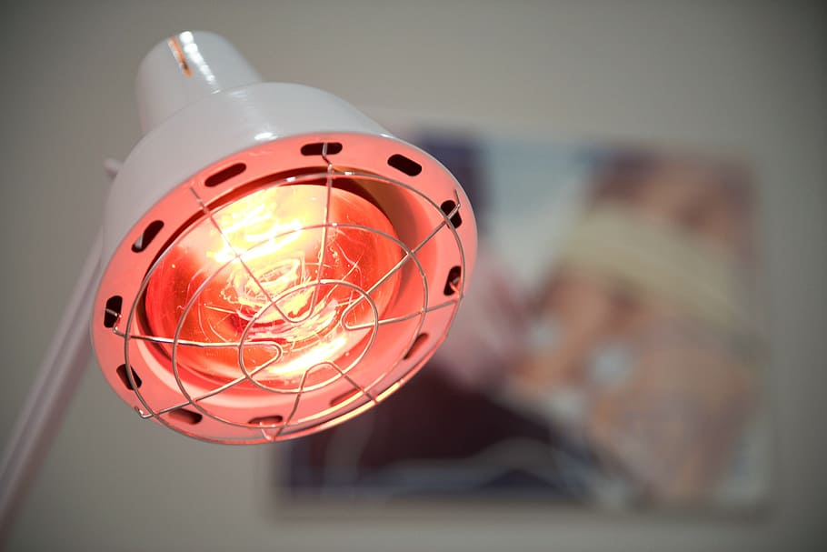 lamp, heat, physiotherapy, lighting equipment, focus on foreground HD wallpaper