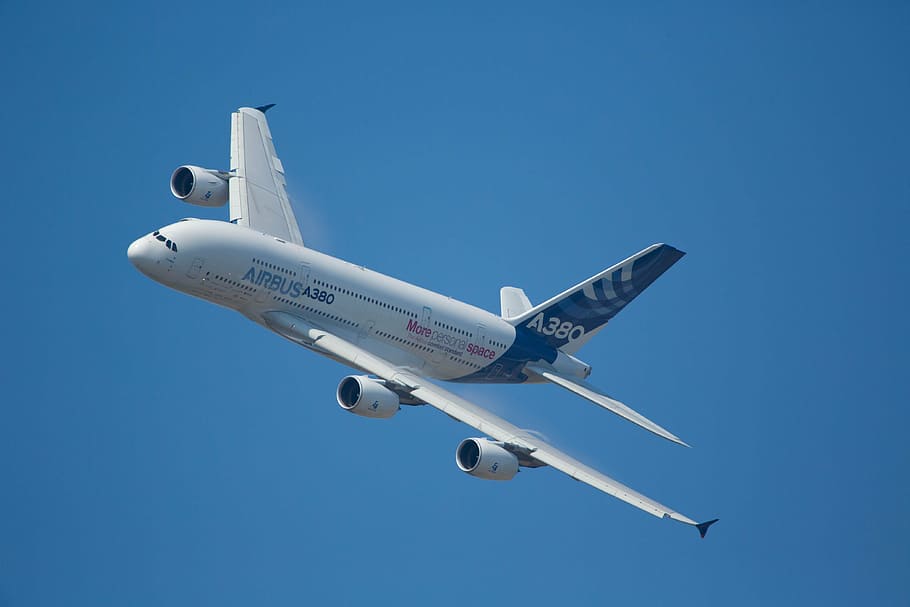 white Airbus plane, aircraft, air show, air14, air show air14, HD wallpaper
