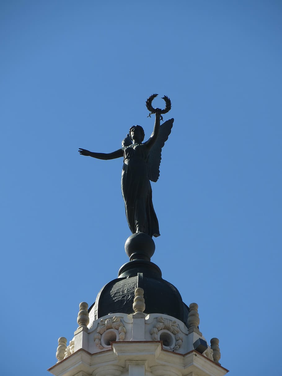 angel spread her arms sculpture, statue, cuba, dom, relovution HD wallpaper
