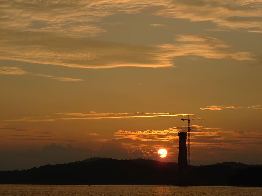 Korea, Sunset, Clouds, Outdoors, sky, scenic, tranquil, stratosphere HD wallpaper