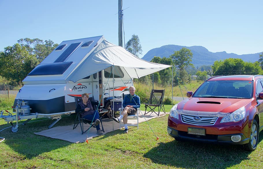 camping, caravan, relax, holiday, trailer, traveler, vacation, HD wallpaper