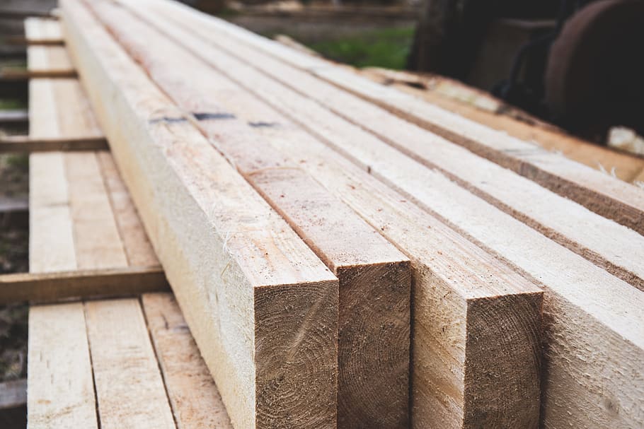 stack of lumber in close-up photography, board, boards, material HD wallpaper