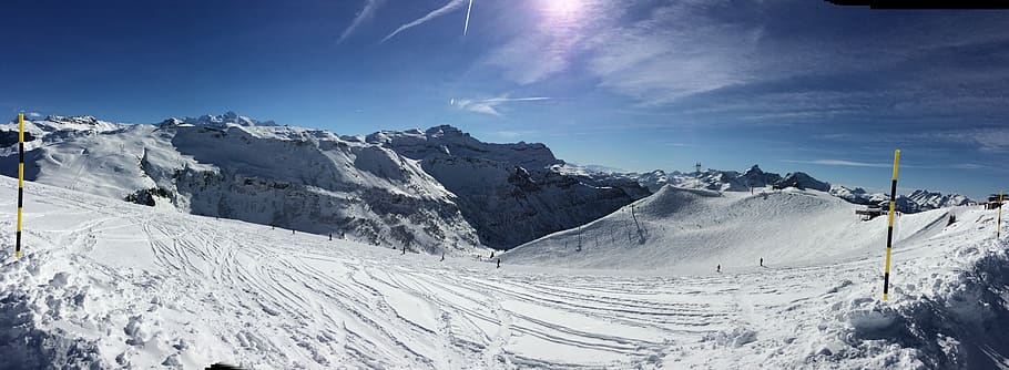 snow, mountain, nature, winter, cold temperature, sky, scenics - nature HD wallpaper