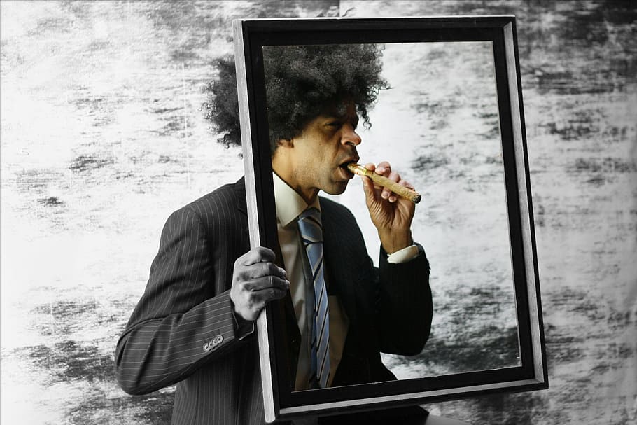 picture, framework, portrait, one person, holding, suit, business person HD wallpaper
