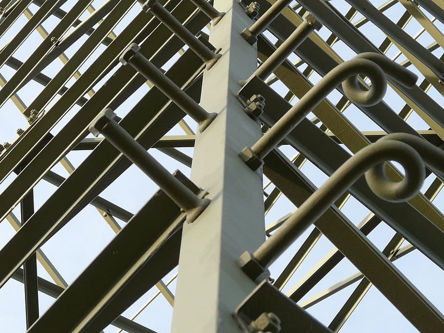 pylon, current, electricity, iron, tower, building, metal, screw HD wallpaper