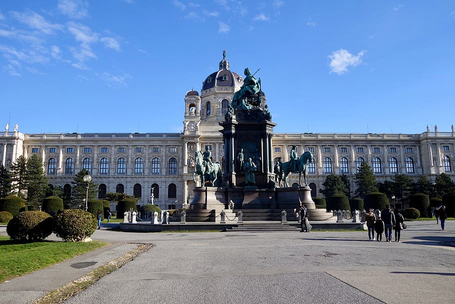 museum, science, austria, vienna, victoria, statue, architecture HD wallpaper