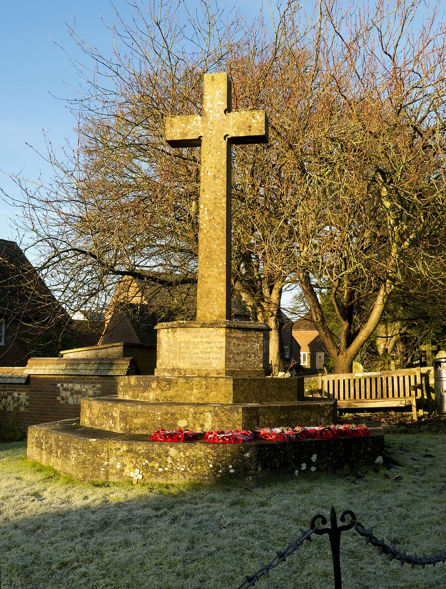 memorial, war, dorset, uk, frost, cross, religion, belief, spirituality HD wallpaper
