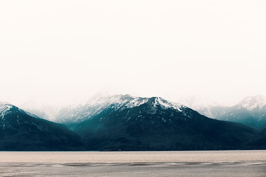 view of mountain, snow, nature, winter, scenics, landscape, outdoors HD wallpaper