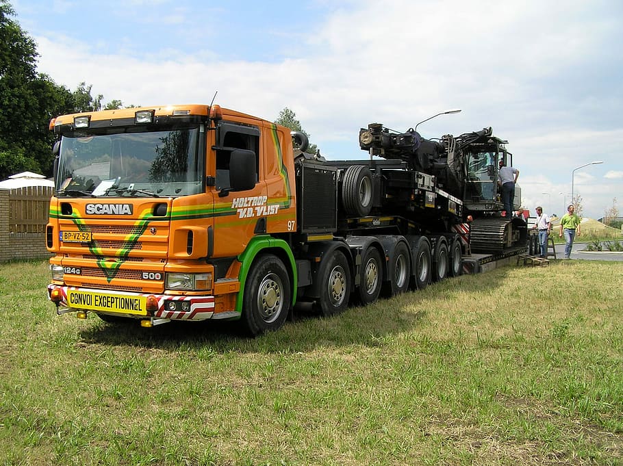 Low Loader, Drilling Machine, Estonia, to estonia, customs HD wallpaper