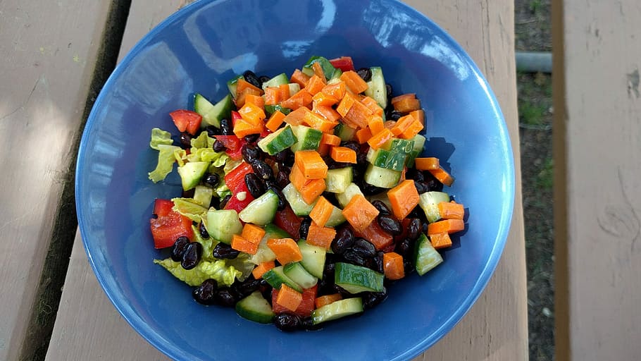 Picnic, Mason, Jar, Salad, Whole, Food, health, carrot, black