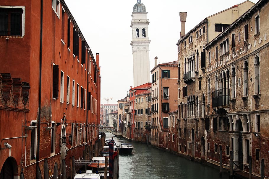 italy, venice, venezia, canale grande, water, boats, romantic, HD wallpaper