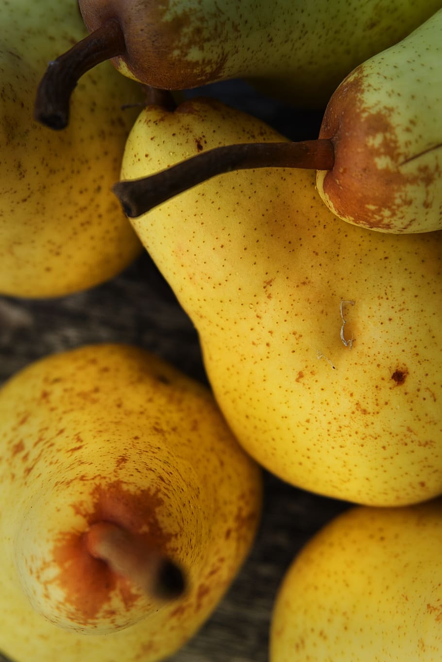 pears, fruit, dessert, vitamins, yellow, food and drink, healthy eating HD wallpaper