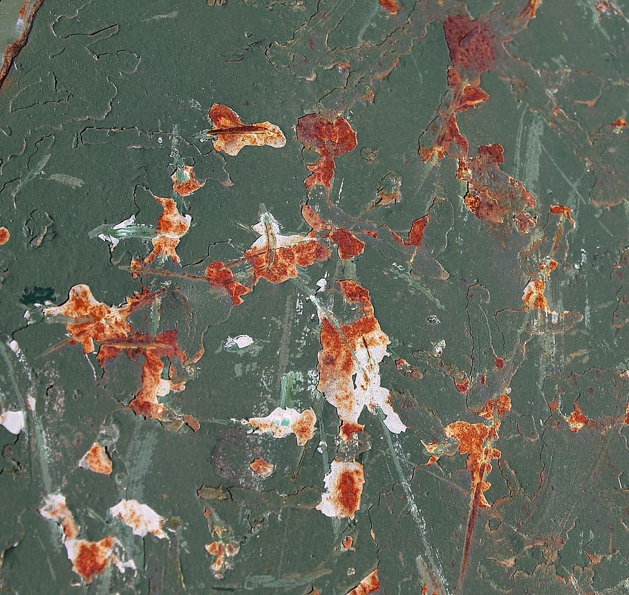 stainless, weathered, metal, texture, structure, flake, orange color HD wallpaper