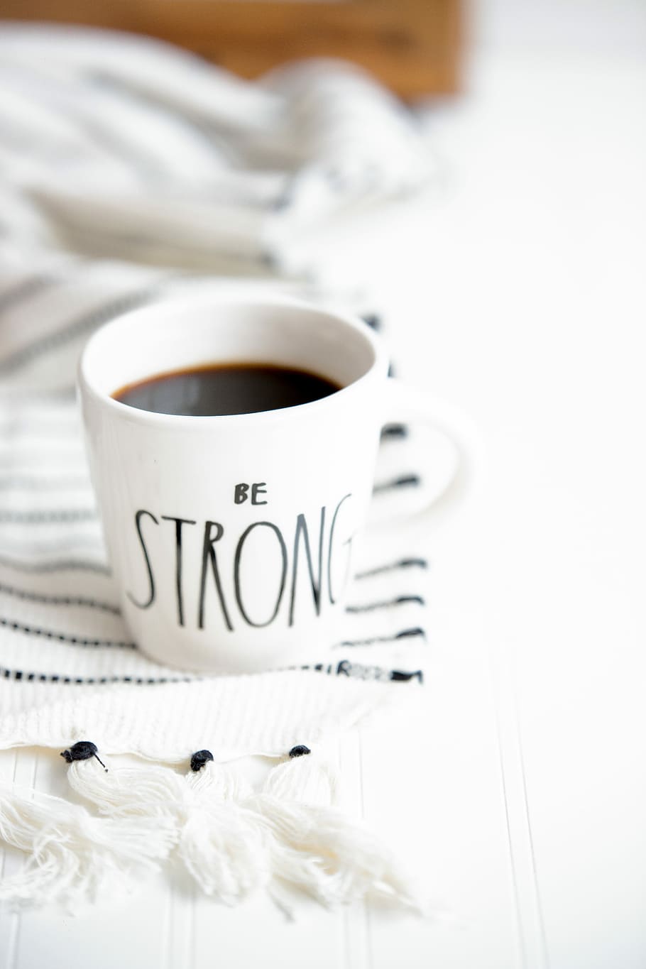 white ceramic mug filled with black coffee, white ceramic mug HD wallpaper