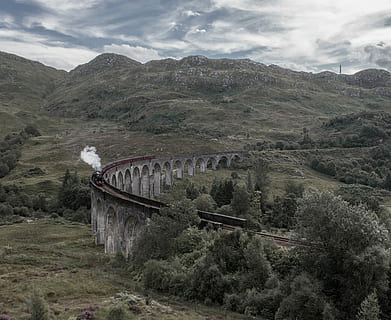Harry Potter movie still screenshot, landscape photography of mountain during daytime HD wallpaper