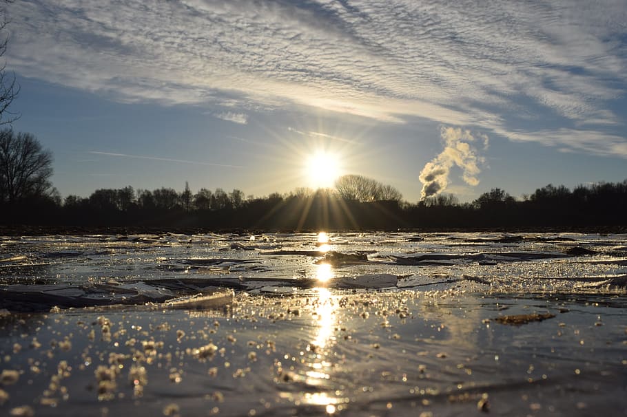 winter, lake, wintry, ice, frozen, winter lake, frozen lake HD wallpaper
