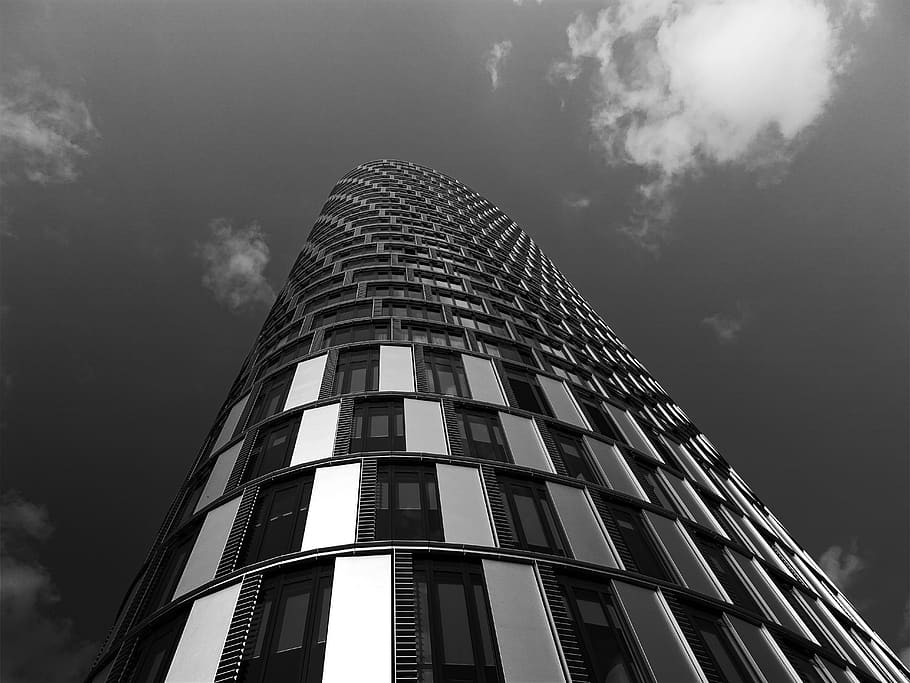 the atmosphere, gray, building, building exterior, low angle view HD wallpaper