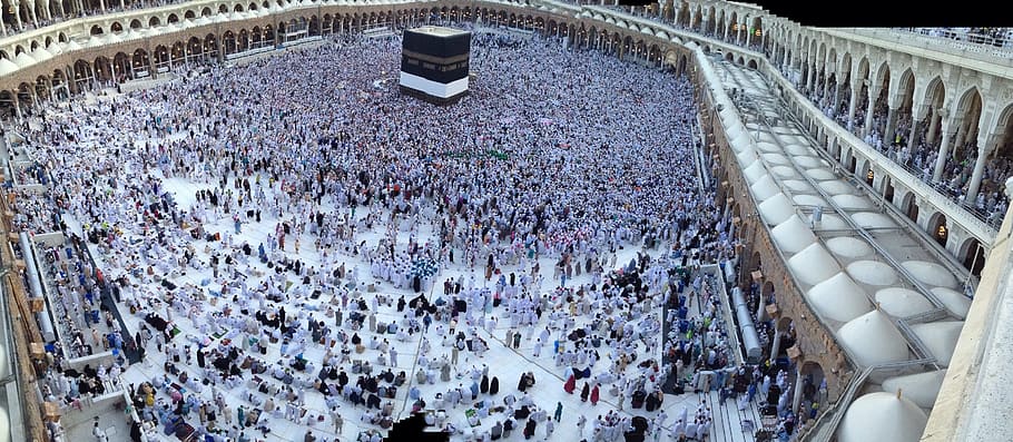 Kaaba Mecca, saudi arabia, holy, crowd, group of people, large group of people HD wallpaper