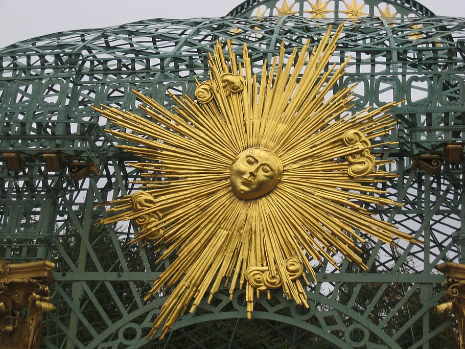 sun, gold, berlin, grid, fence, goal, metal, iron, iron gate HD wallpaper