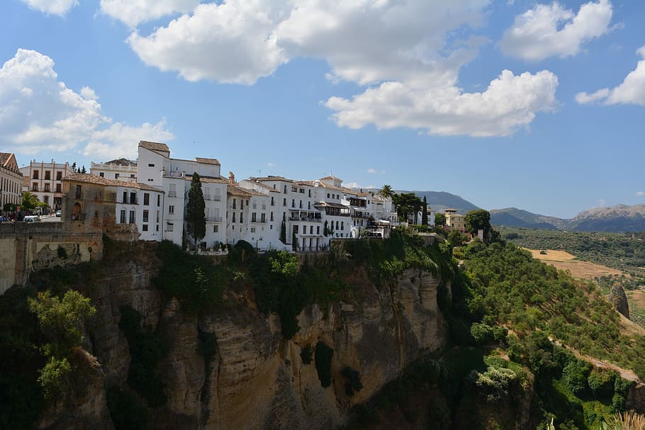 Ronda, Andalusia, Spain, Gorge, mountains, tourist magnet, hill city, HD wallpaper