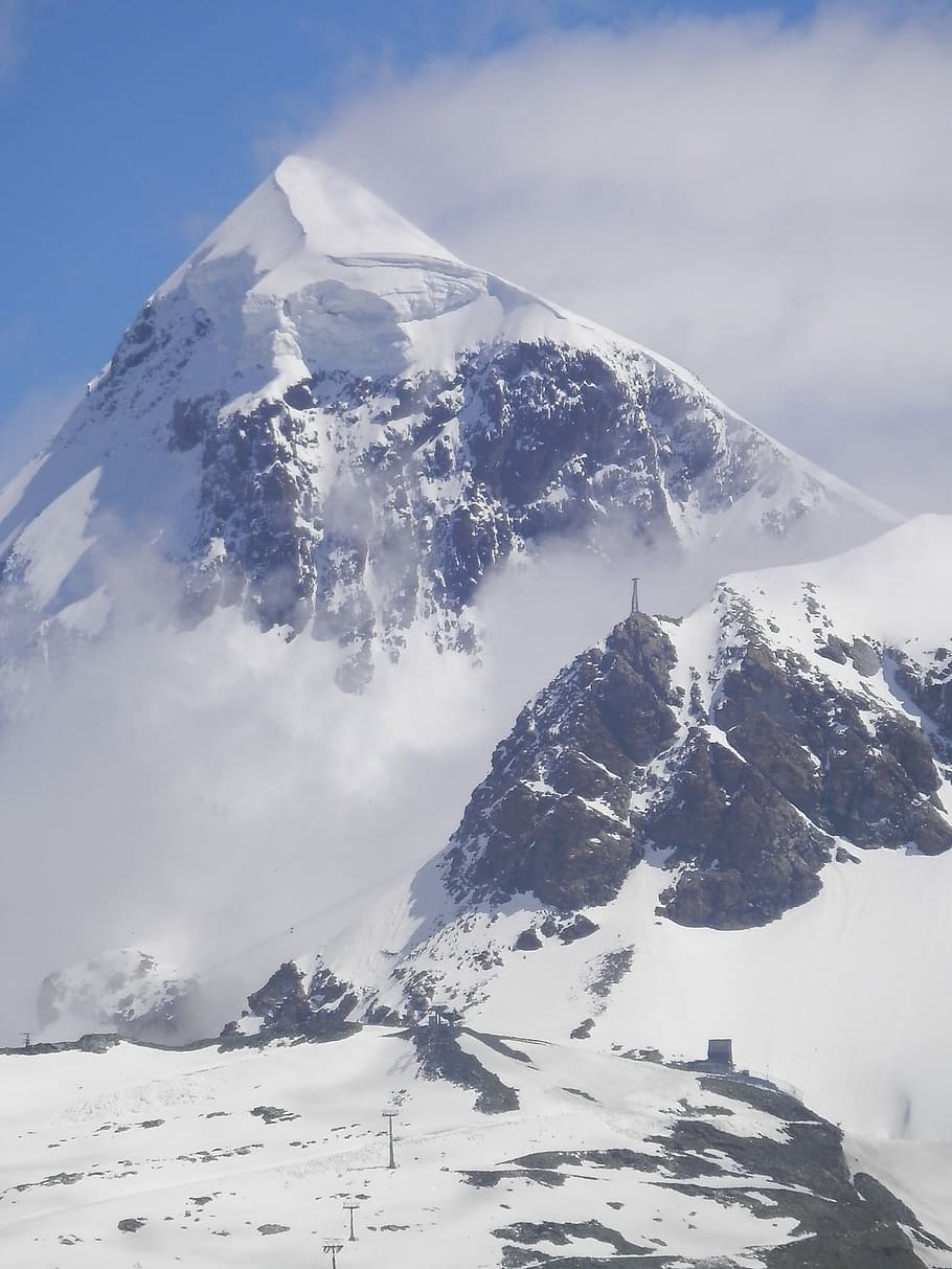Close, Mont Blanc, Mountain, Snow, the snow, hiking, sci, extreme HD wallpaper