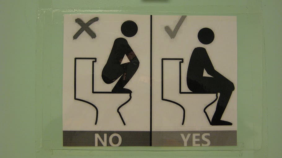 toilet, sit, asia, poster, wc, toilet sign, toilet instructions