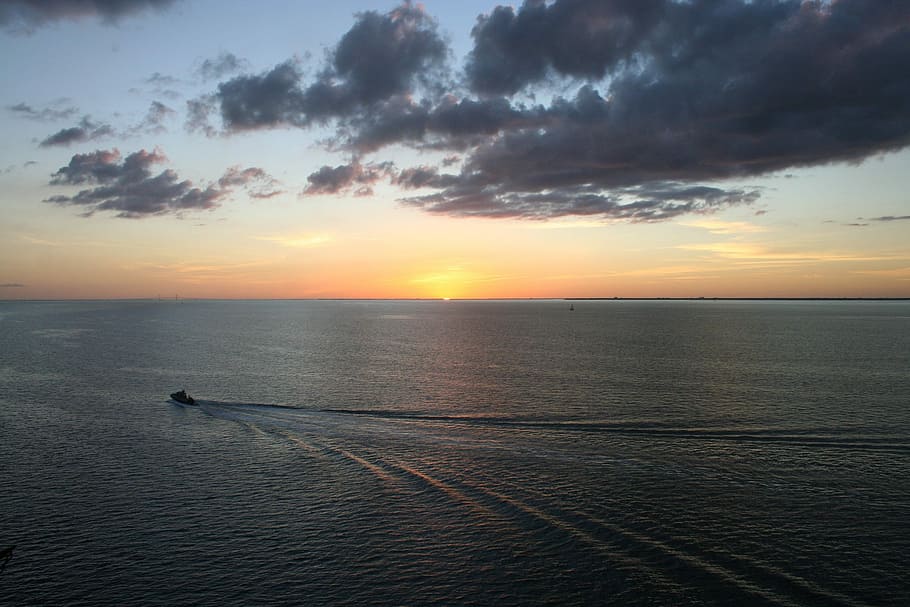 Sunset, Nature, Horizon, Sunlight, outdoor, sunshine, travel HD wallpaper