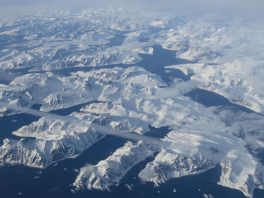 Greenland, Spitsbergen, Ice, Aerial View, eternal ice, geography, HD wallpaper