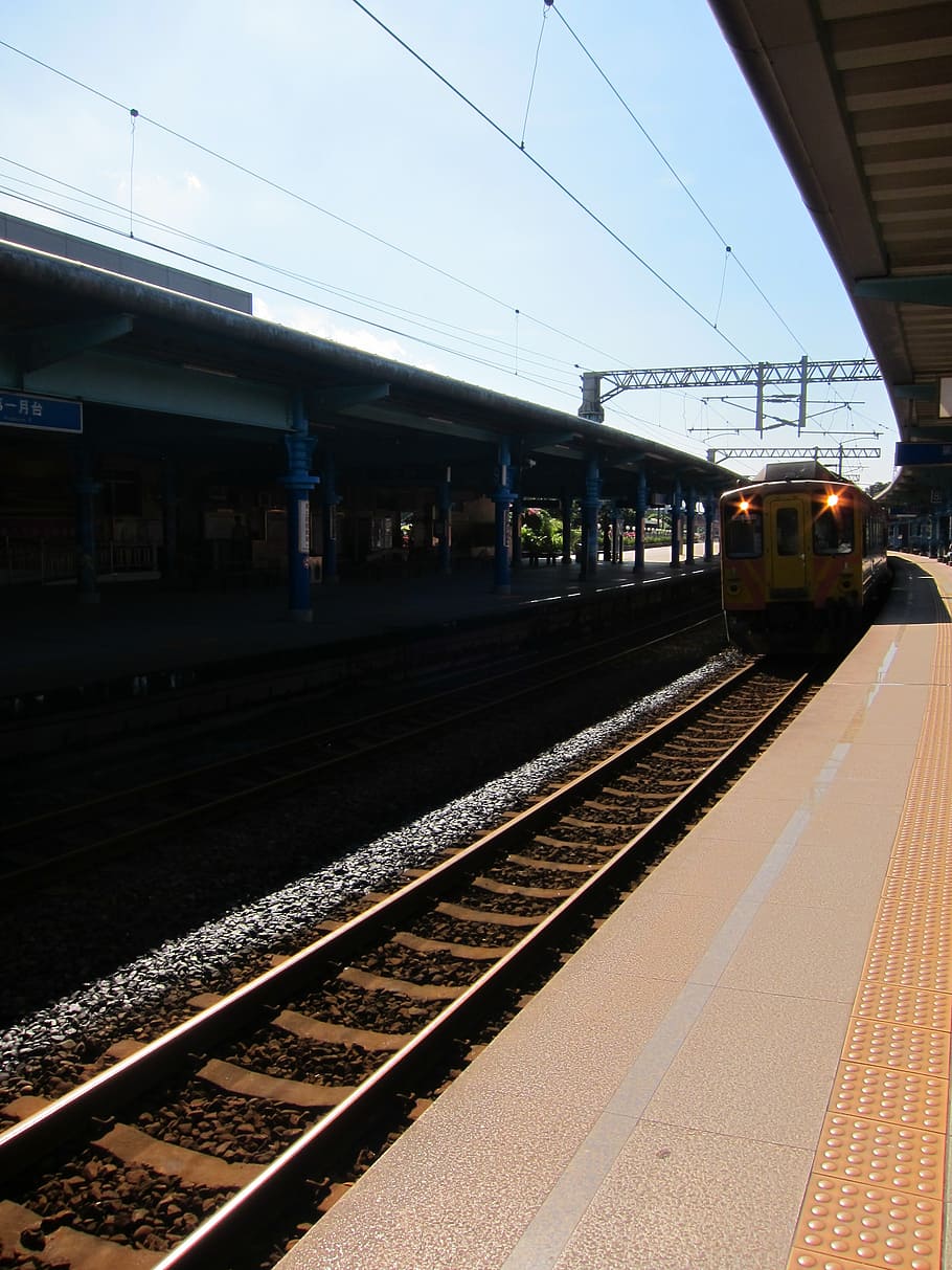 train, railroad, platform, rail transportation, railroad track HD wallpaper