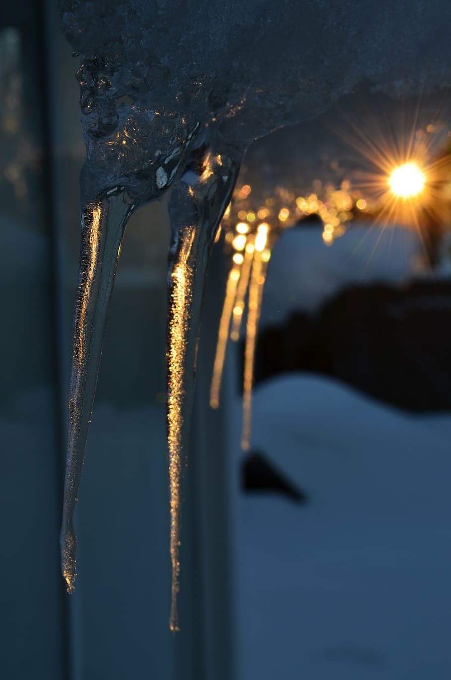ice, sunset, beautifully, cold, frozen, winter, snowy, white HD wallpaper