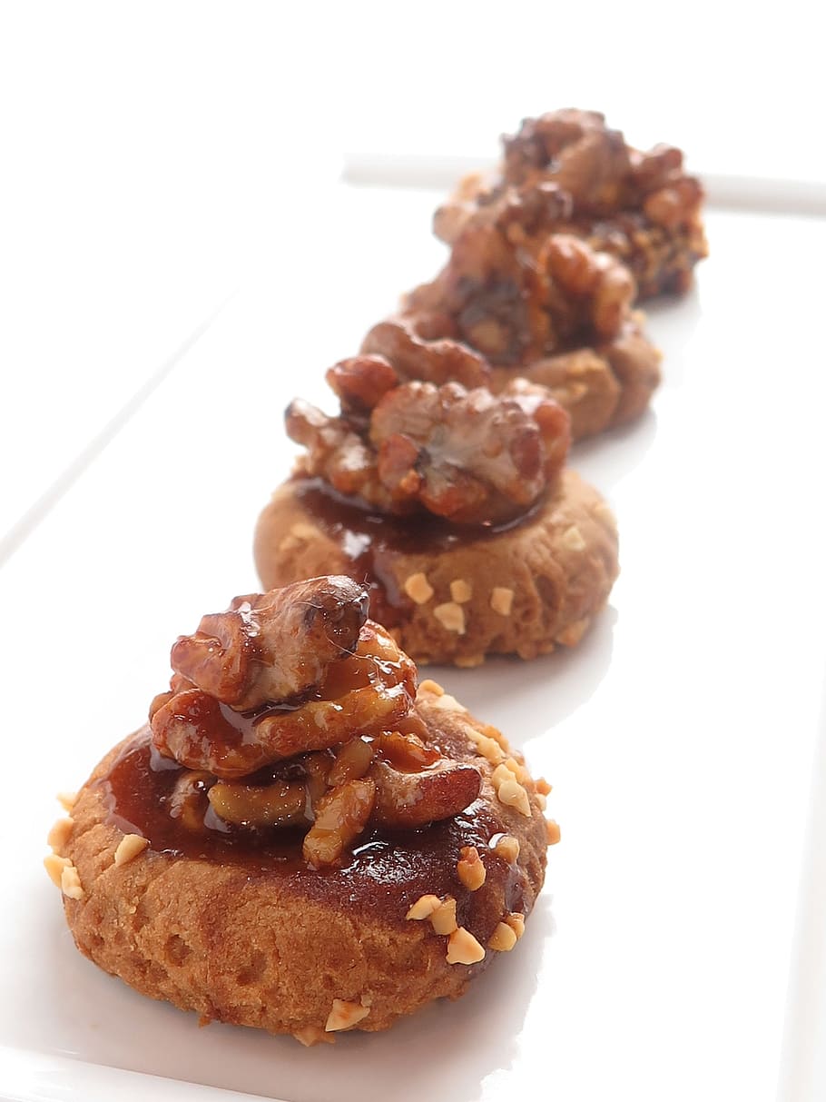 Autumn, Walnut, Cake, Suites, Delicious, sweet, france confectionery HD wallpaper